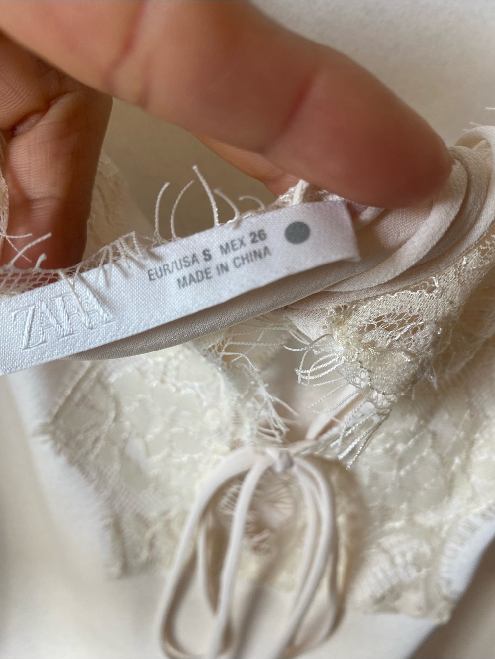 Zara Cream Satin Slip Dress - Picture 10 of 11